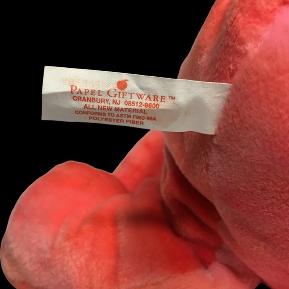Papal Giftware Raspberry Sherbearts Teddy Bear Plush Pink Stuffed Animal RARE - Picture 8 of 11